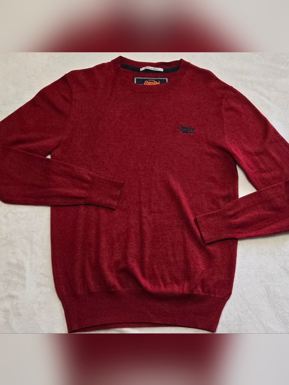 Superdry Gold Label Silk Blend Crewneck Pullover Sweater L